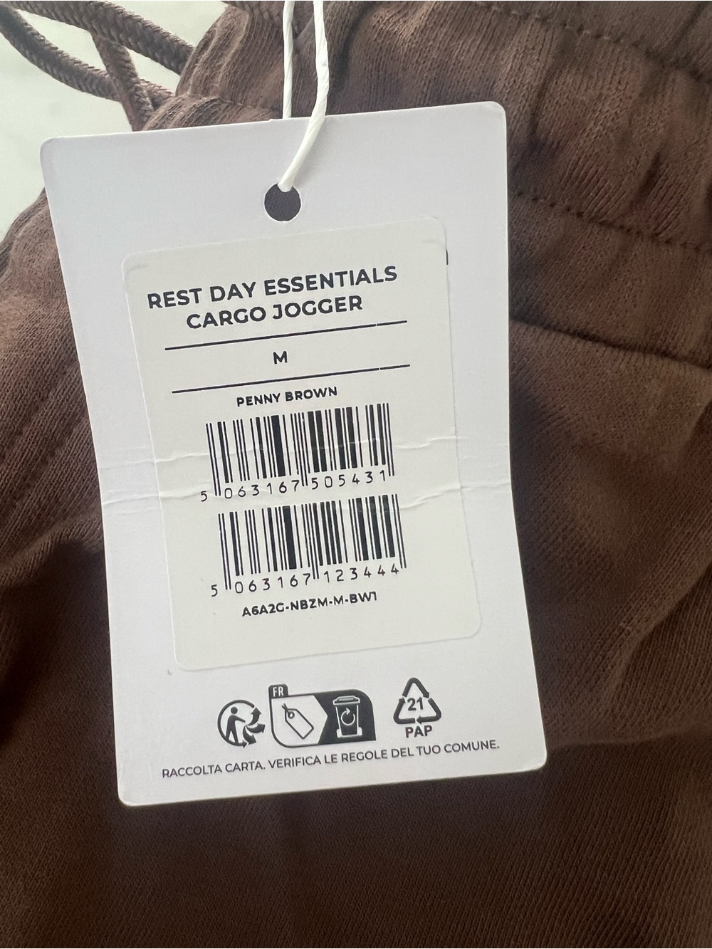 GYMSHARK Men’s Rest Day Essentials Cargo Joggers in Brown